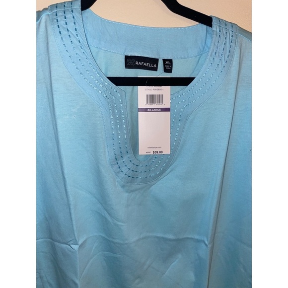 Rafaella Short Sleeve Top Size XXL NWT - Picture 6 of 8